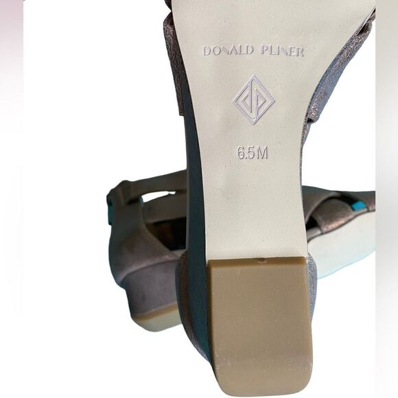 Donald Pliner Valencia Buckle Detail Woven Cage Wedge Sandal Kidskin Leather New - Picture 13 of 16